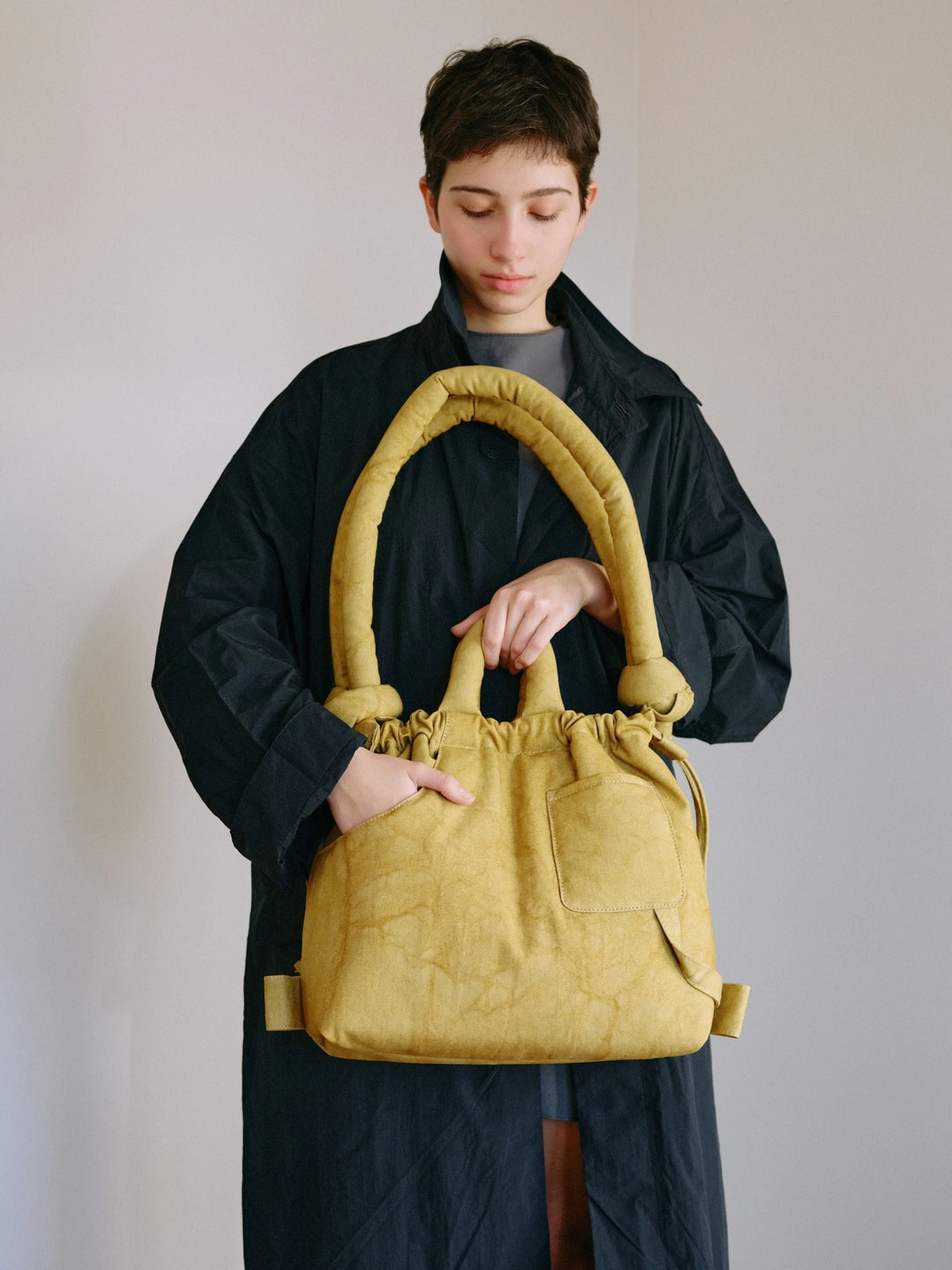 Ona Washed Bag | Mustard