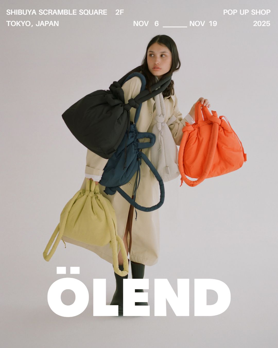 ≪渋谷  11/6 ～ 11/19≫ ÖLEND公式ポップアップショップ開催のお知らせ