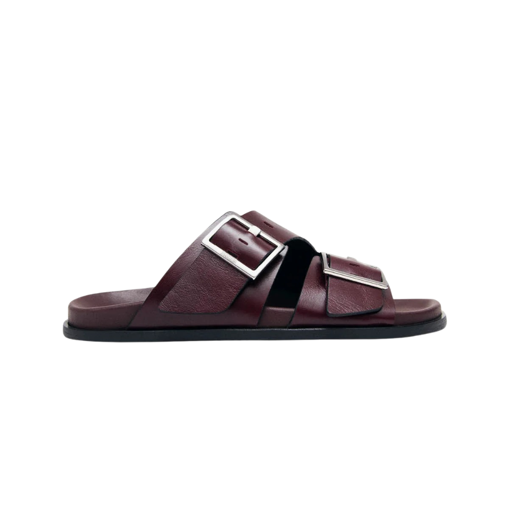 ALBA レザーサンダル | RIFT BURGUNDY