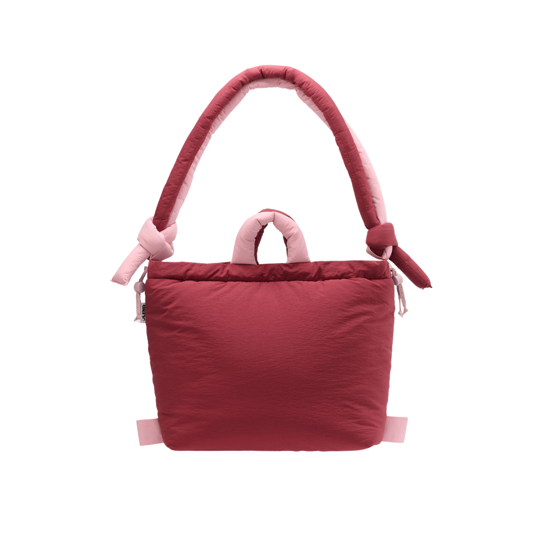 Ona Soft Bag | Color Combo Cherry red + Pale pink