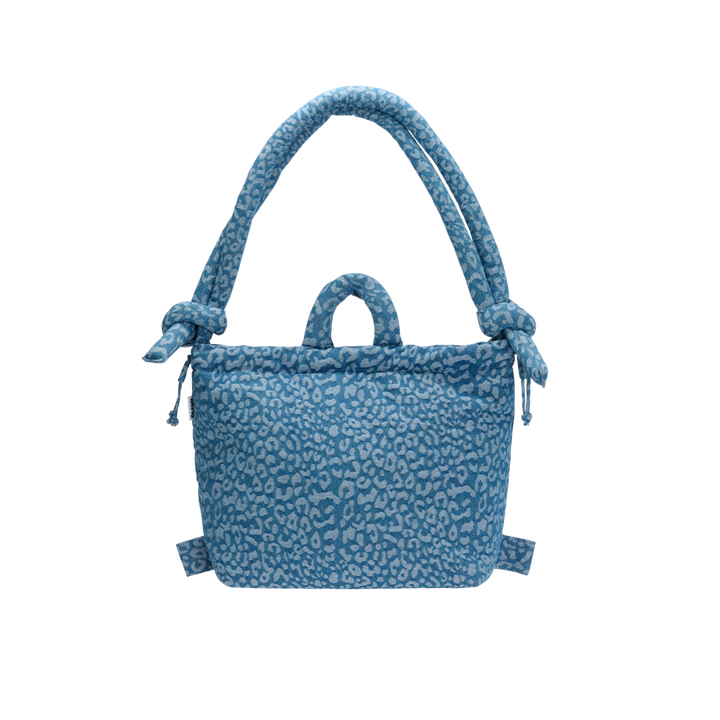 Ona Soft Bag | Leopard Denim