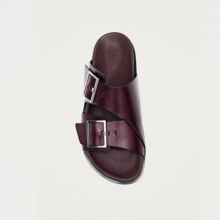 ALBA レザーサンダル | RIFT BURGUNDY