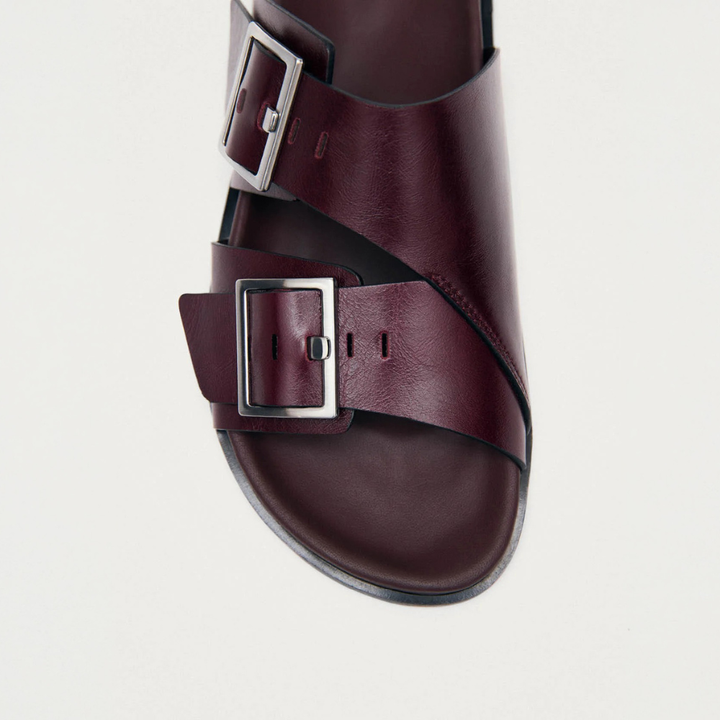 ALBA レザーサンダル | RIFT BURGUNDY
