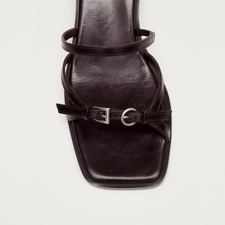 LIKO レザーサンダル | RIFT DARK BROWN
