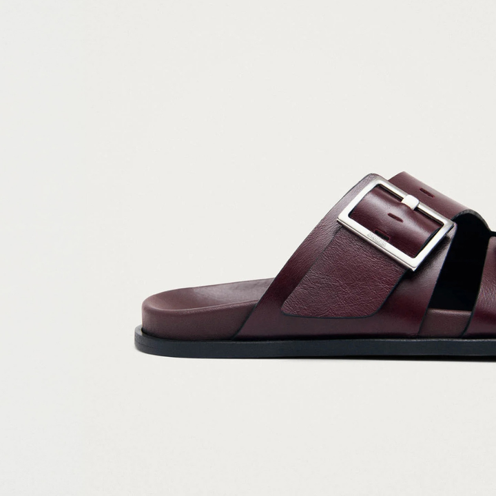 ALBA レザーサンダル | RIFT BURGUNDY