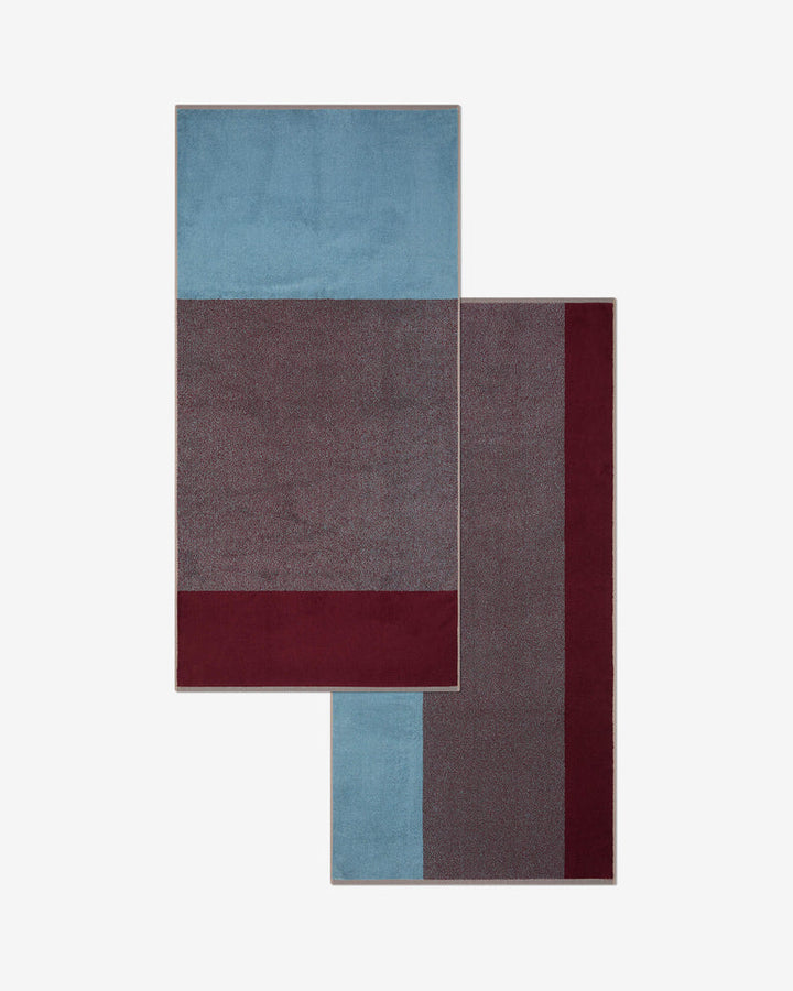 バスタオル 70×140 | ２枚セット Sky Blue / Bordeaux