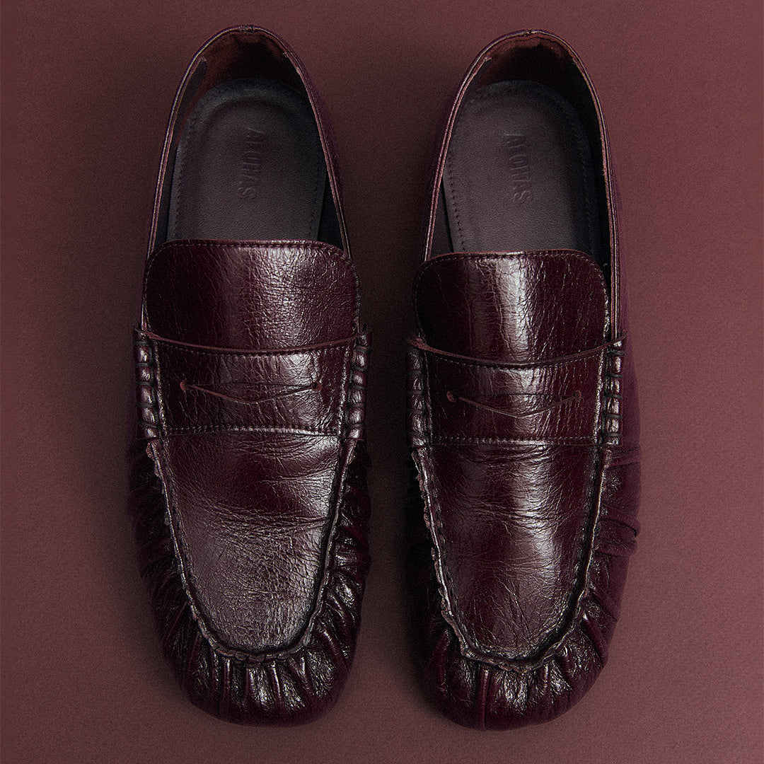 AVEN レザーローファー | RIFT BURGUNDY