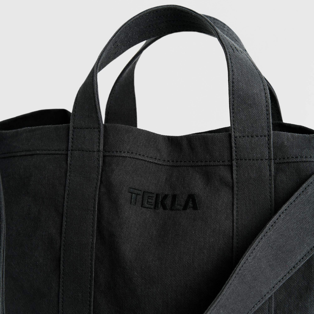 TEKLA ビーチバッグ　大容量　黒　BLACK TEKLA テクラ Tシャツ オーガニックコットン Black – CHELSEA
