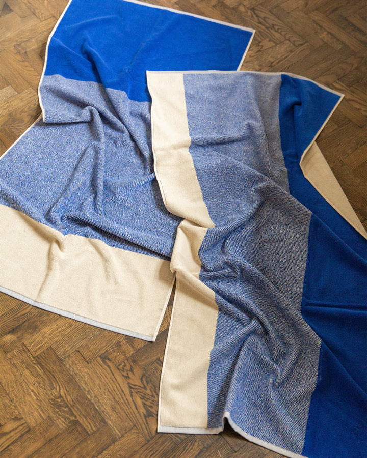 バスタオル 50×100 | ２枚セット Cobalt Blue / Ecru