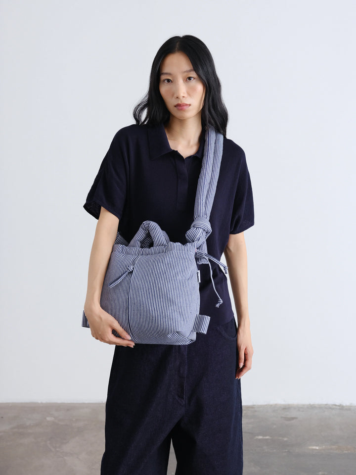 Compact Ona Soft Bag | Navy Stripes