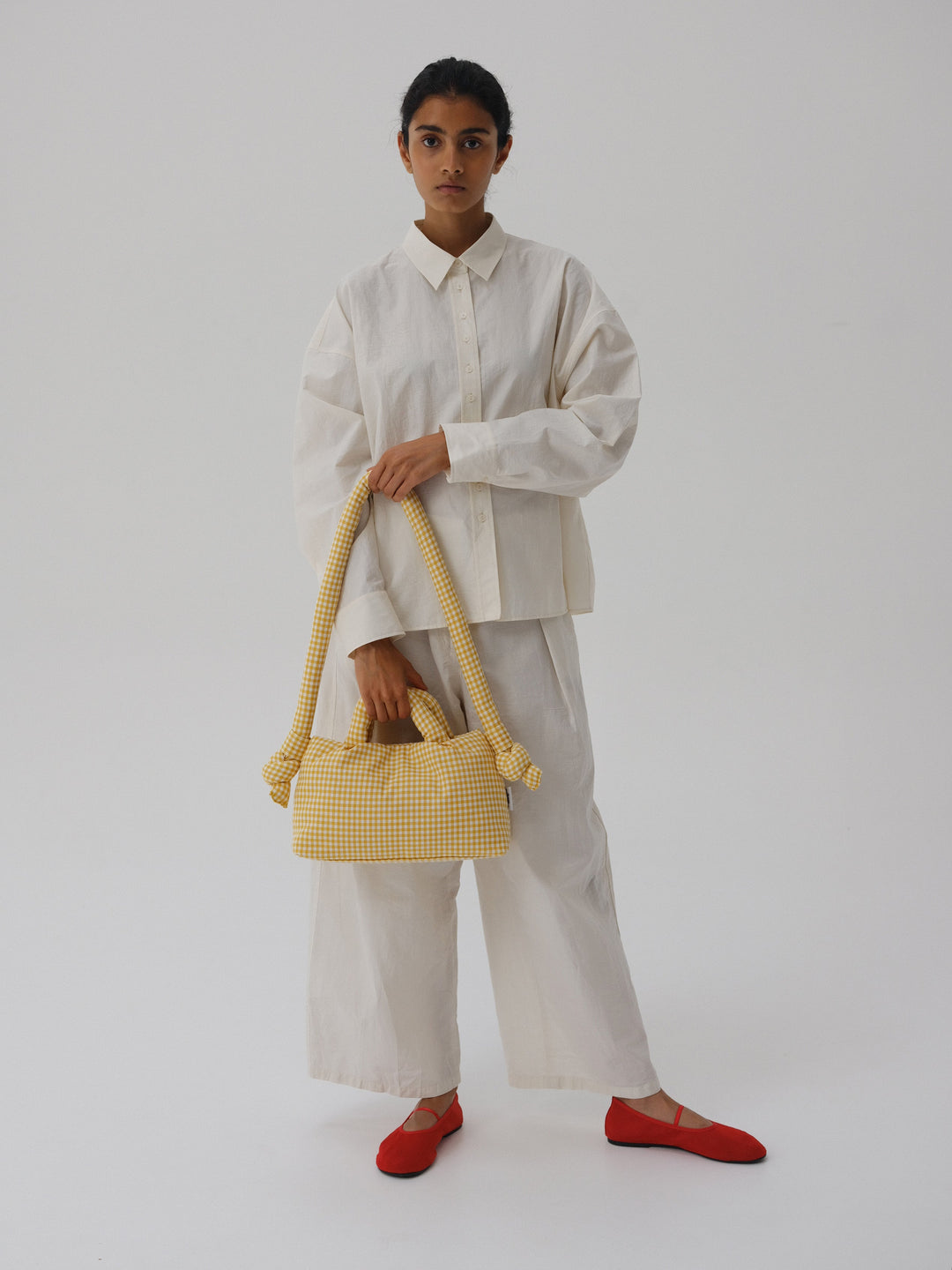 MiniOna Soft Bag | Yellow Vichy