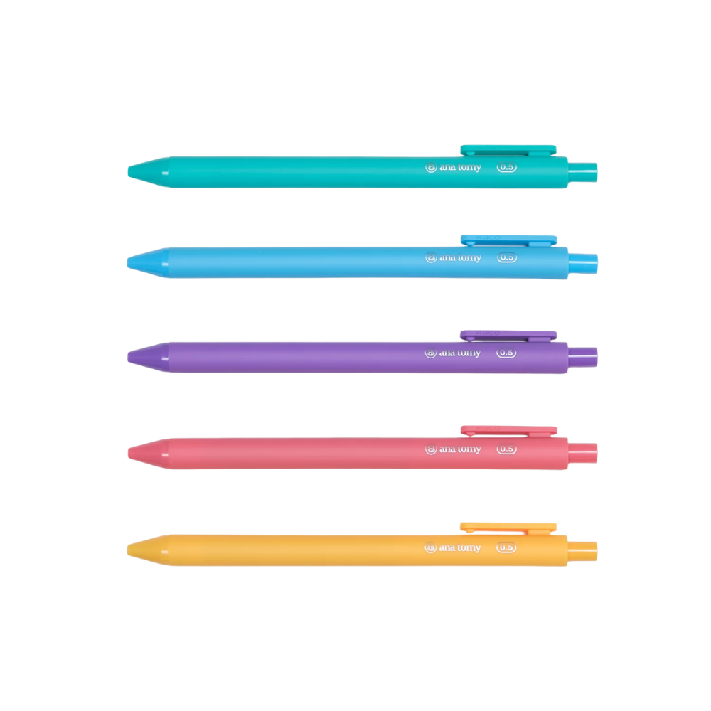 Gel Ink Pen | 0.5mm Majestic Set (Pack of 5)