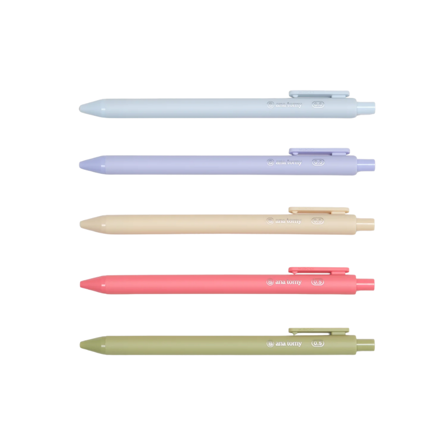 Gel Ink Pen | 0.5mm Pastel Set (Pack of 5)