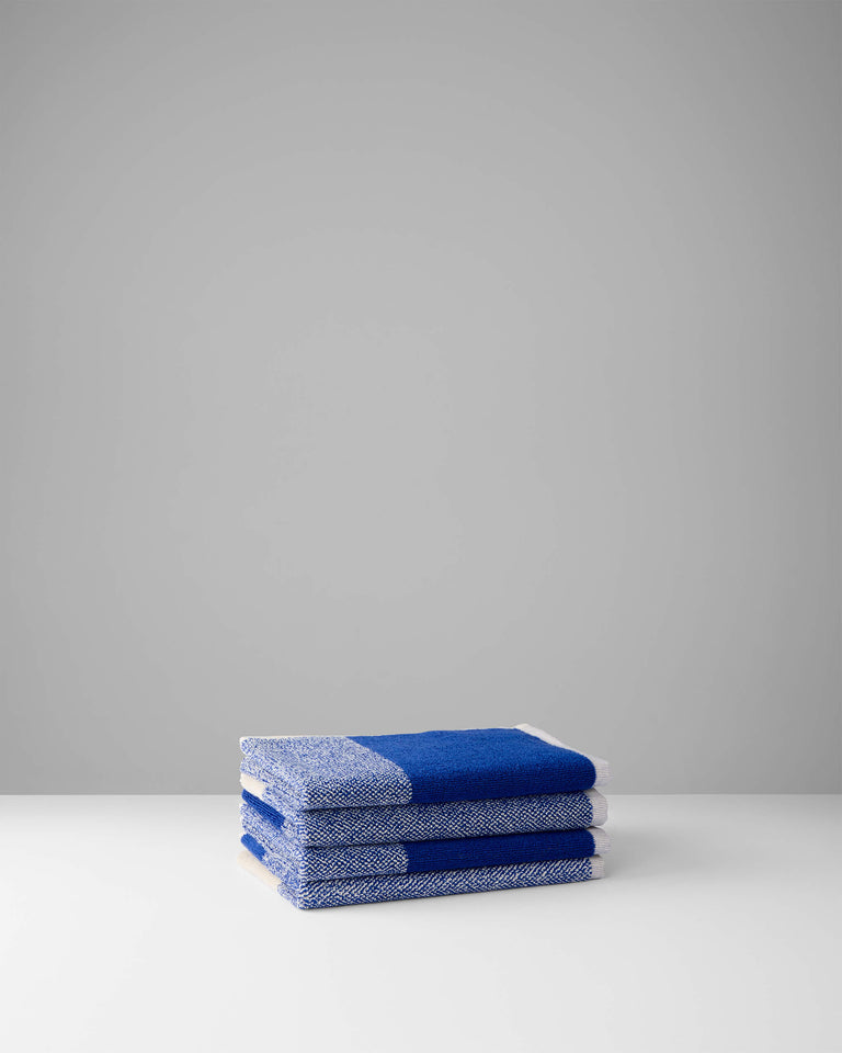 フェイスタオル 30×50 | ２枚セット Cobalt Blue / Ecru
