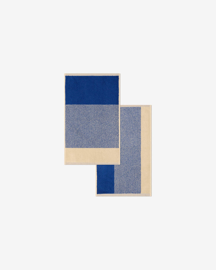 フェイスタオル 30×50 | ２枚セット Cobalt Blue / Ecru