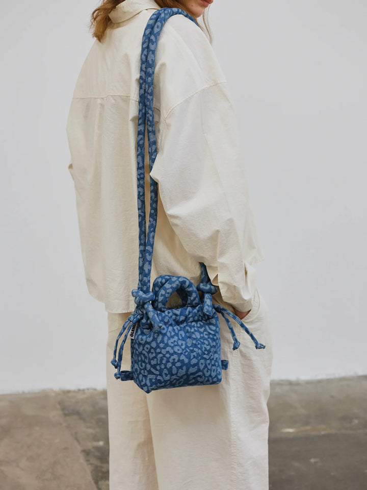 Micro Ona Soft Bag | Leopard Denim