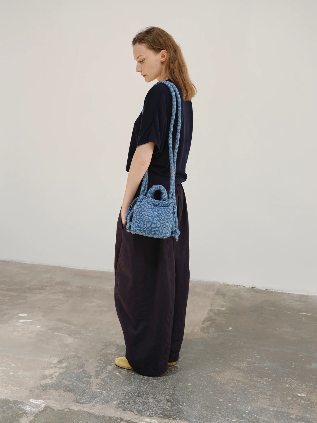 Micro Ona Soft Bag | Leopard Denim