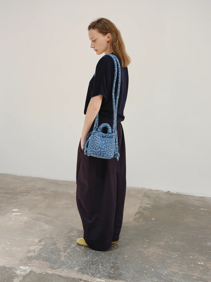 Micro Ona Soft Bag | Leopard Denim