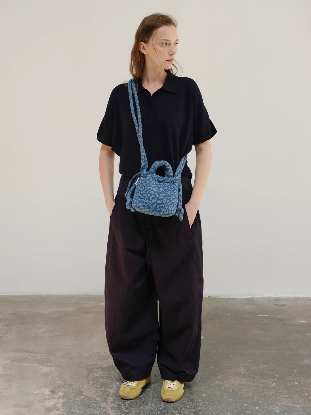 Micro Ona Soft Bag | Leopard Denim