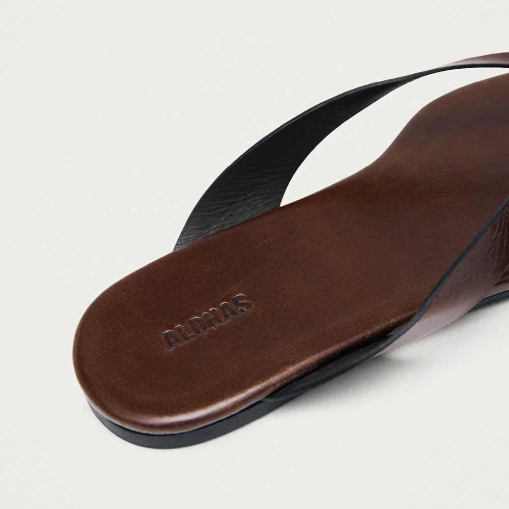 OLA レザーサンダル | RIFT BROWN