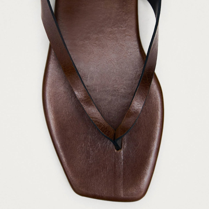 OLA レザーサンダル | RIFT BROWN