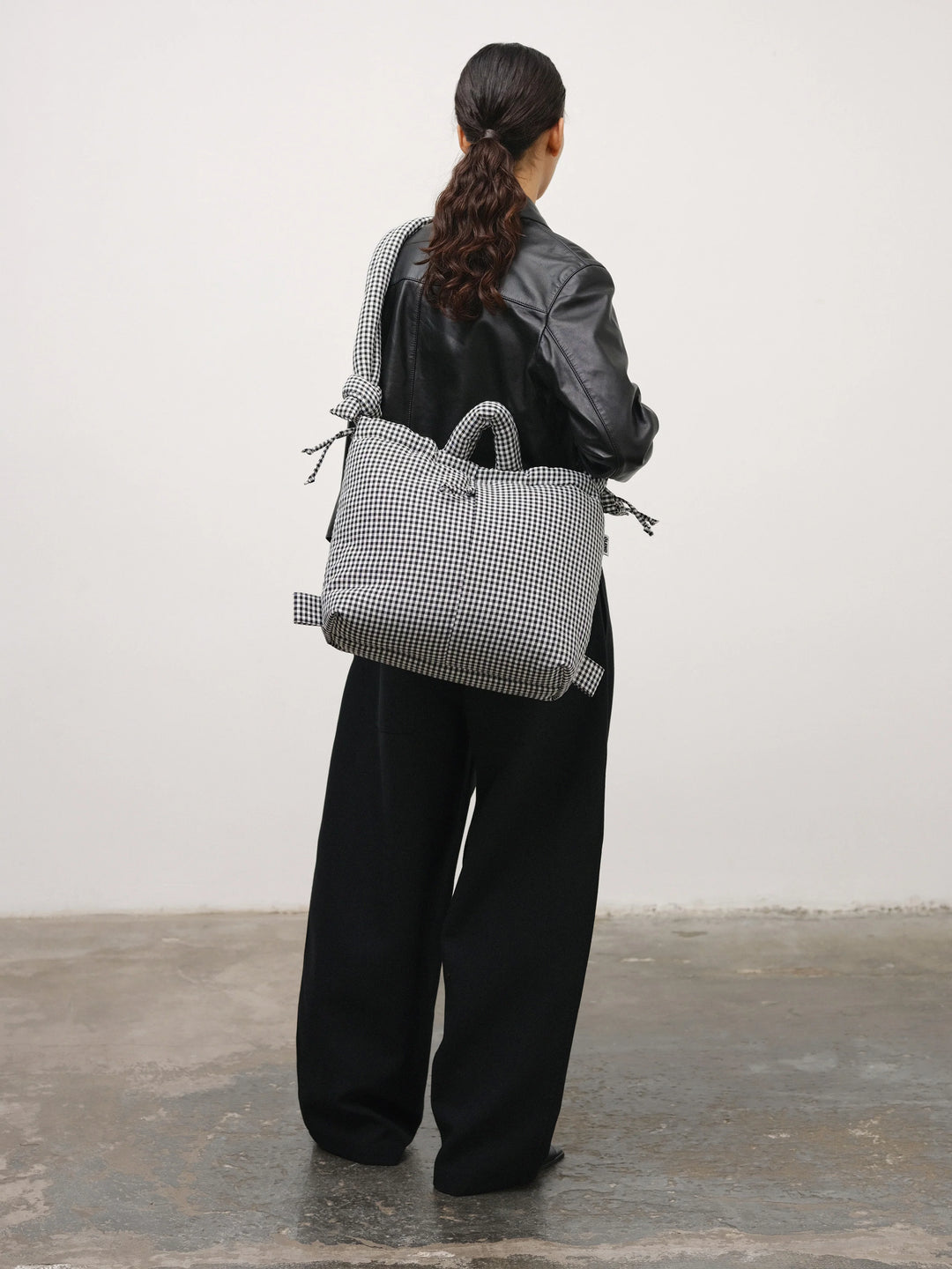 Ona Soft Bag | Black Vichy