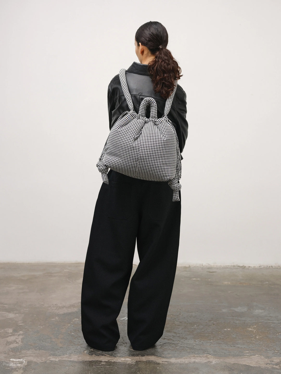 Ona Soft Bag | Black Vichy