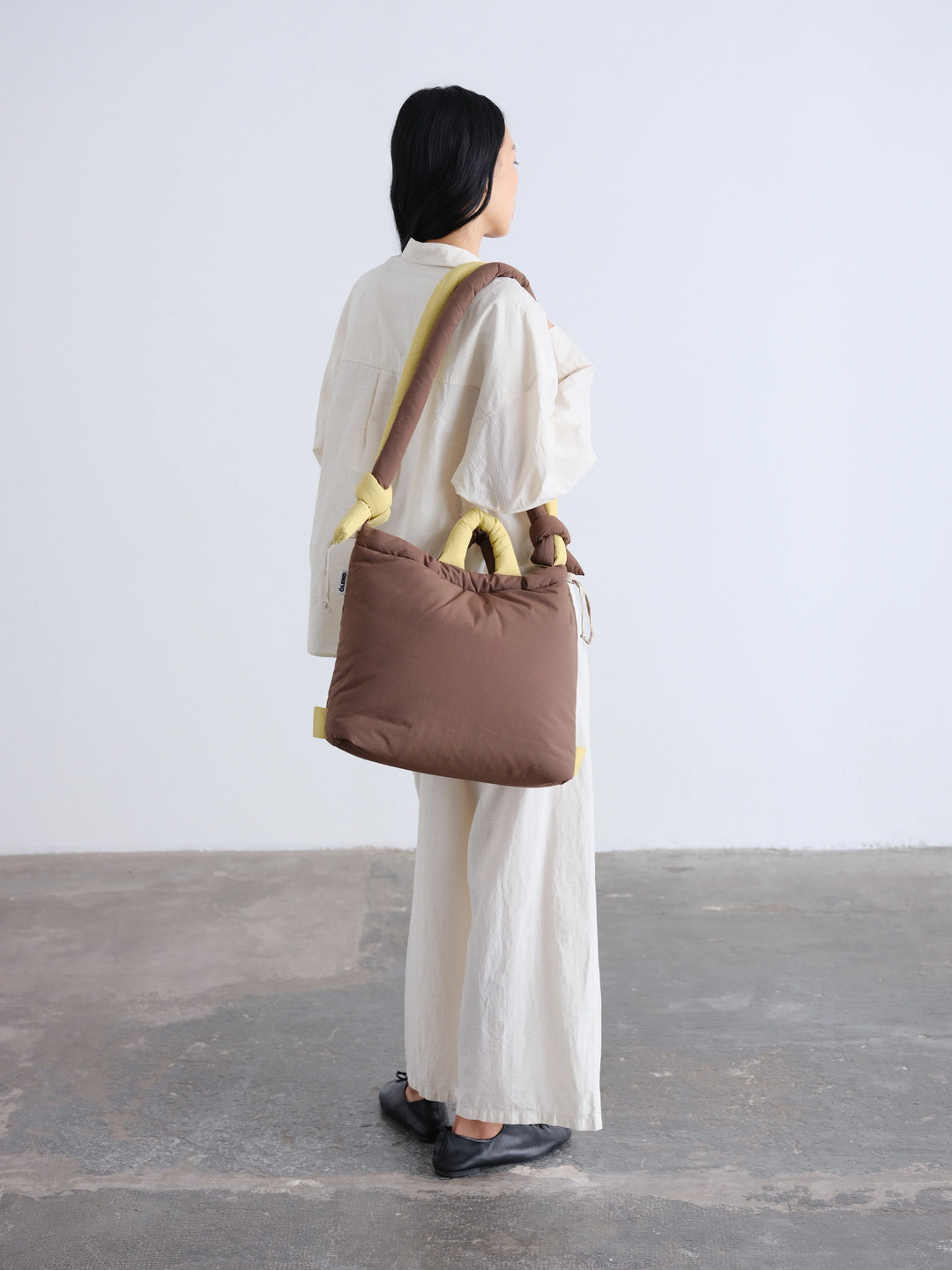 Ona Soft Bag | Color Combo Chocolate + Lime