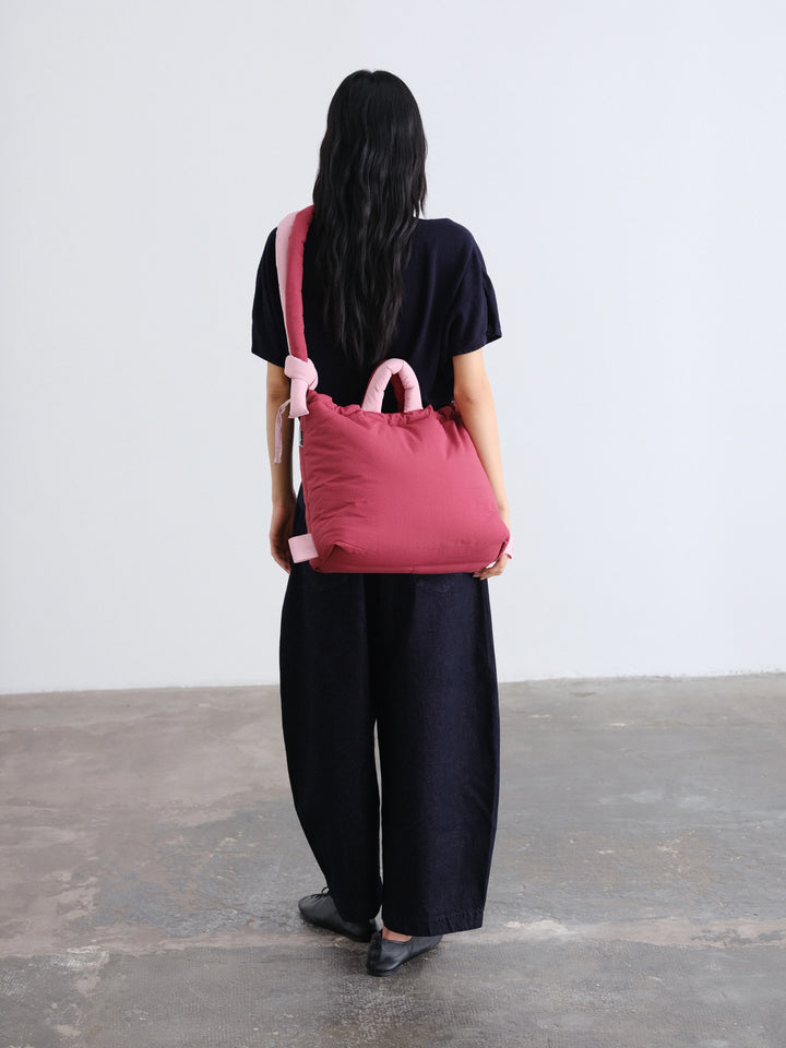 Ona Soft Bag | Color Combo Cherry red + Pale pink