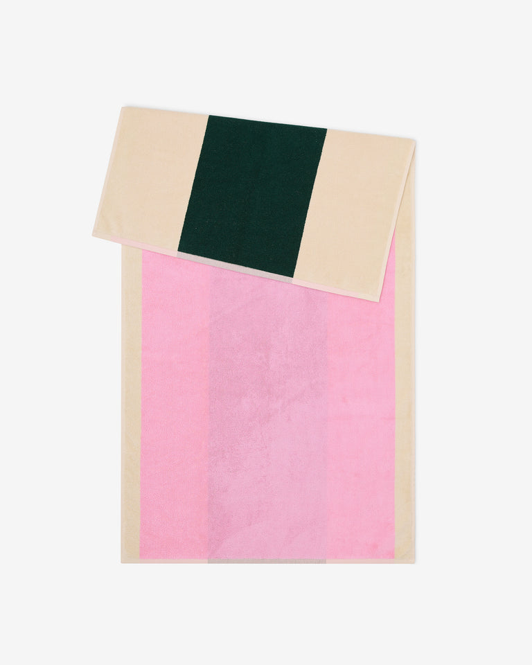 バスタオル 70×140 | Pink / Dark Green