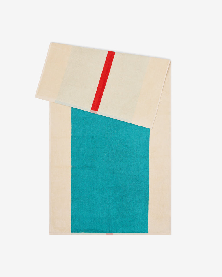 バスタオル 70×140 | Red / Turquoise