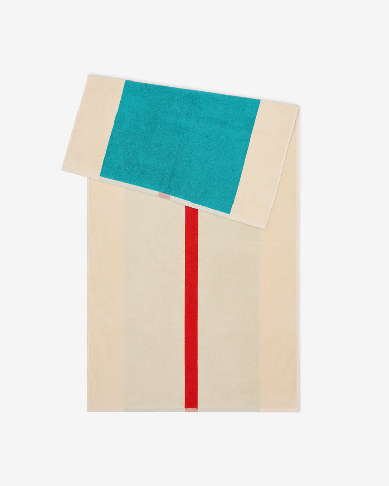 バスタオル 70×140 | Red / Turquoise