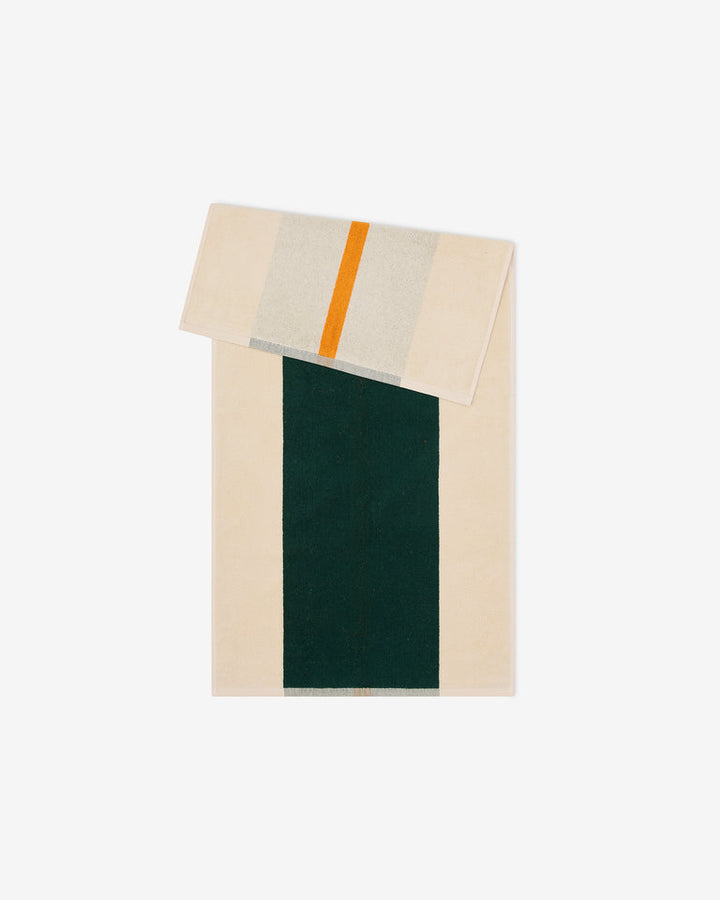 バスタオル 50×100 | Dark Green / Orange