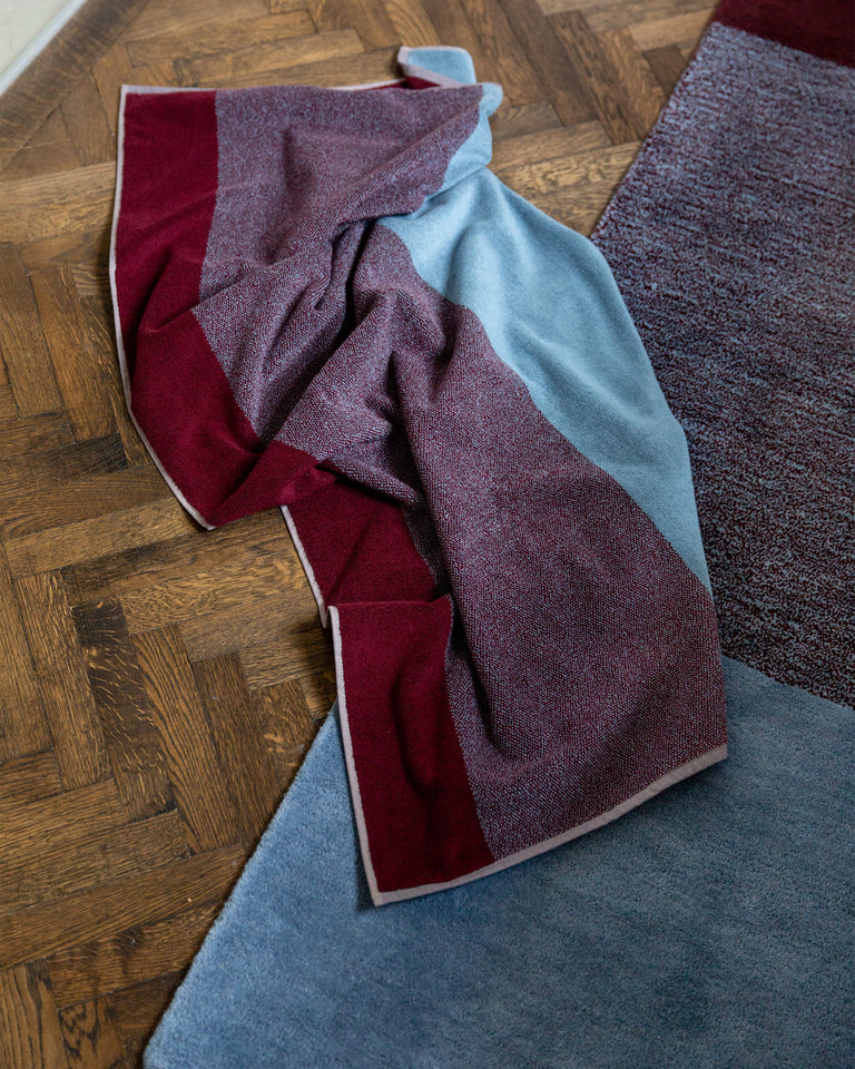 バスタオル 70×140 | ２枚セット Sky Blue / Bordeaux