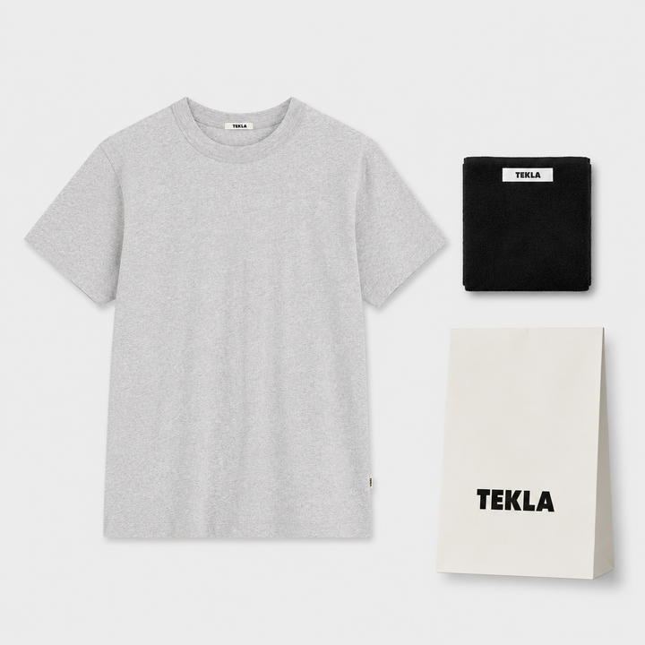 半袖Tシャツ・タオルセット（Grey Melange・Black）