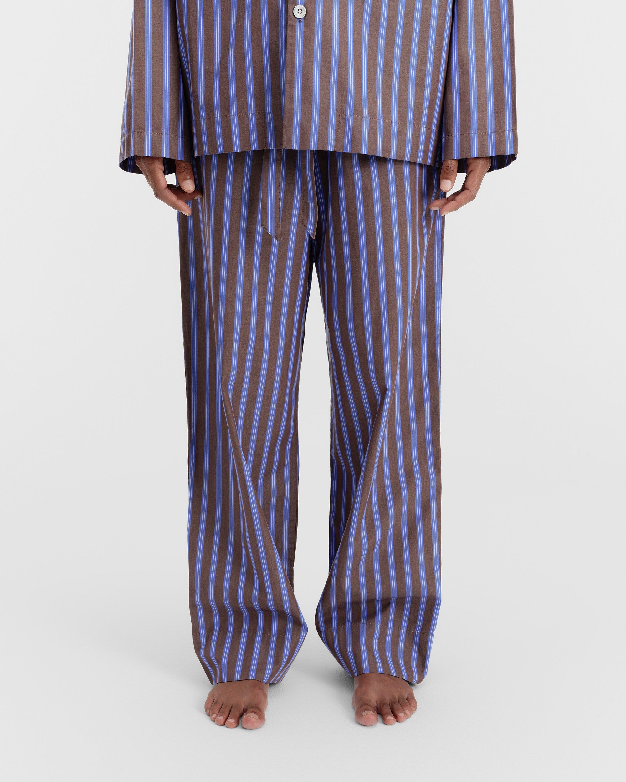 【C】TEKLA テクラ パジャマ セット TEKLA テクラ パジャマ長袖シャツ・パンツセット（Chestnut Stripes