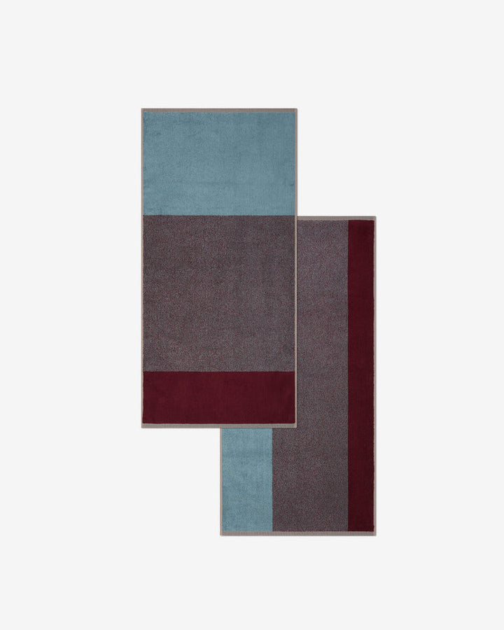 バスタオル 50×100 | ２枚セット Sky Blue / Bordeaux