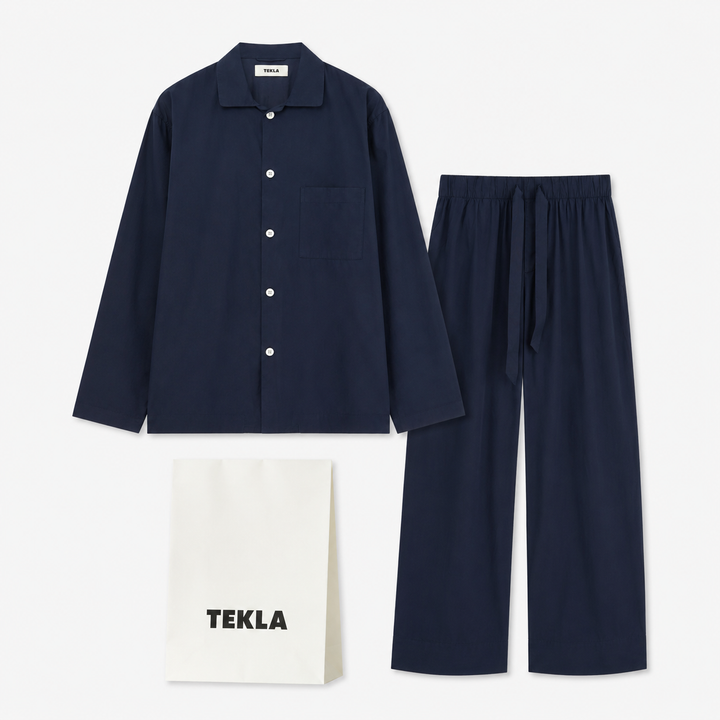 パジャマ長袖シャツ・パンツセット（True Navy）