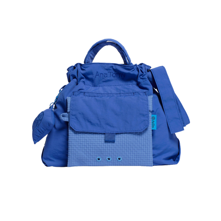 City Bag | Checkered Cobalt
