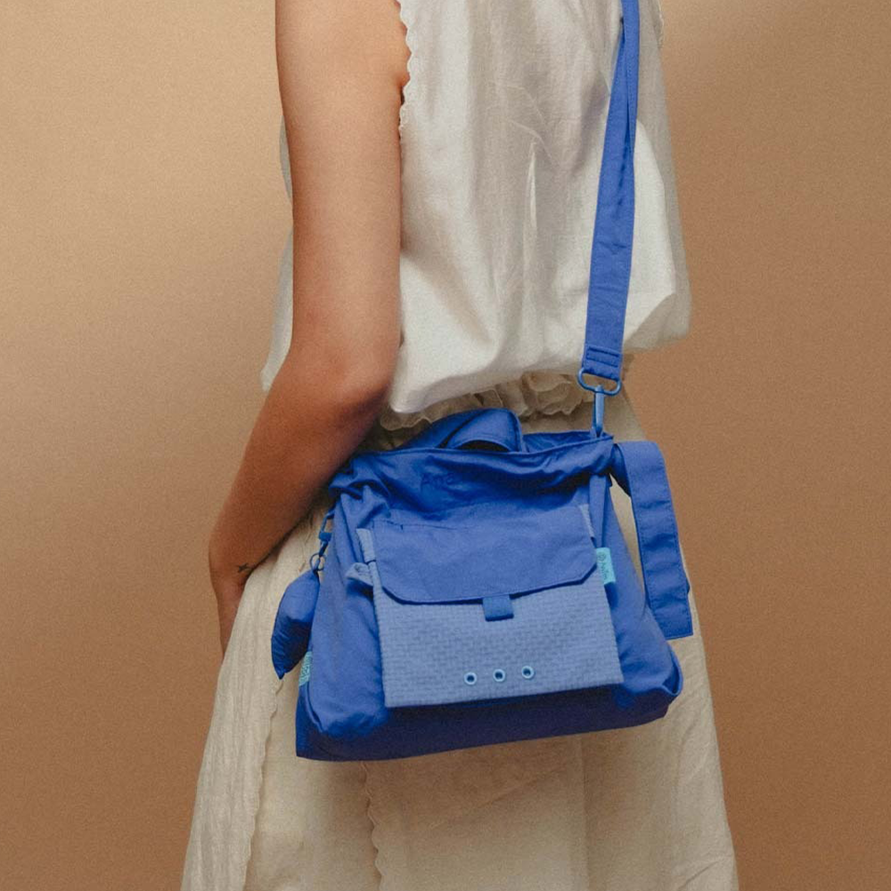 City Bag | Checkered Cobalt