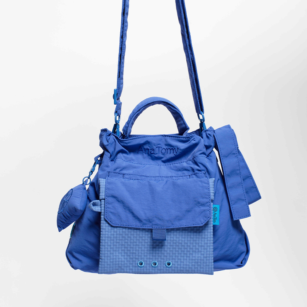 City Bag | Checkered Cobalt