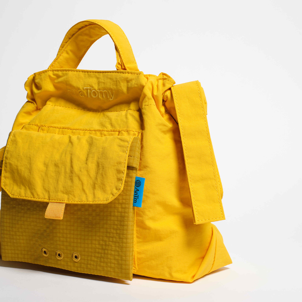 City Bag | Checkered Mustard