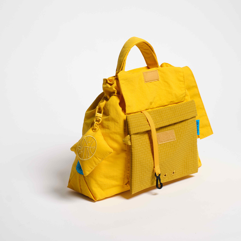 City Bag | Checkered Mustard