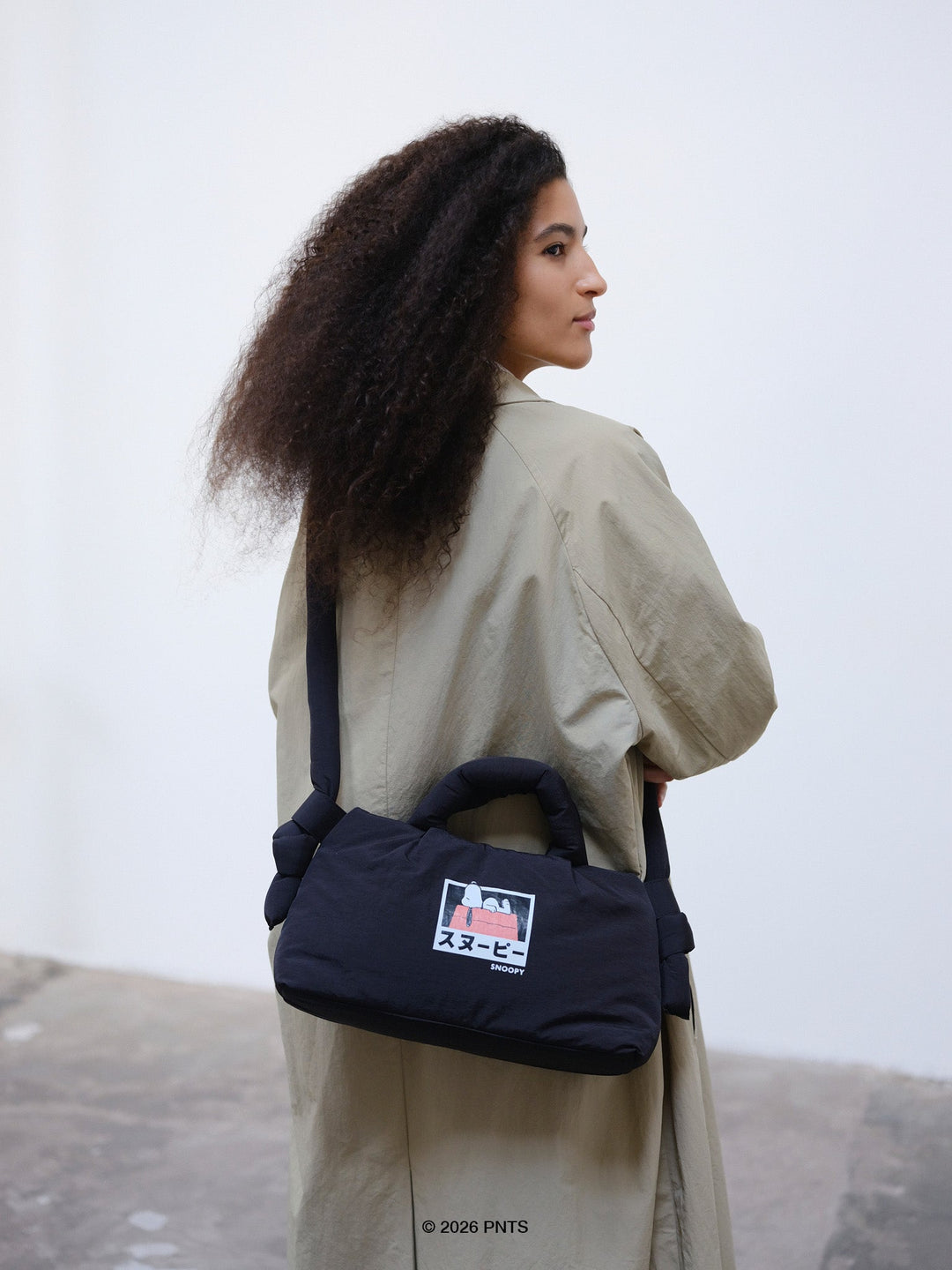 MiniOna Soft Bag | Peanuts - Black