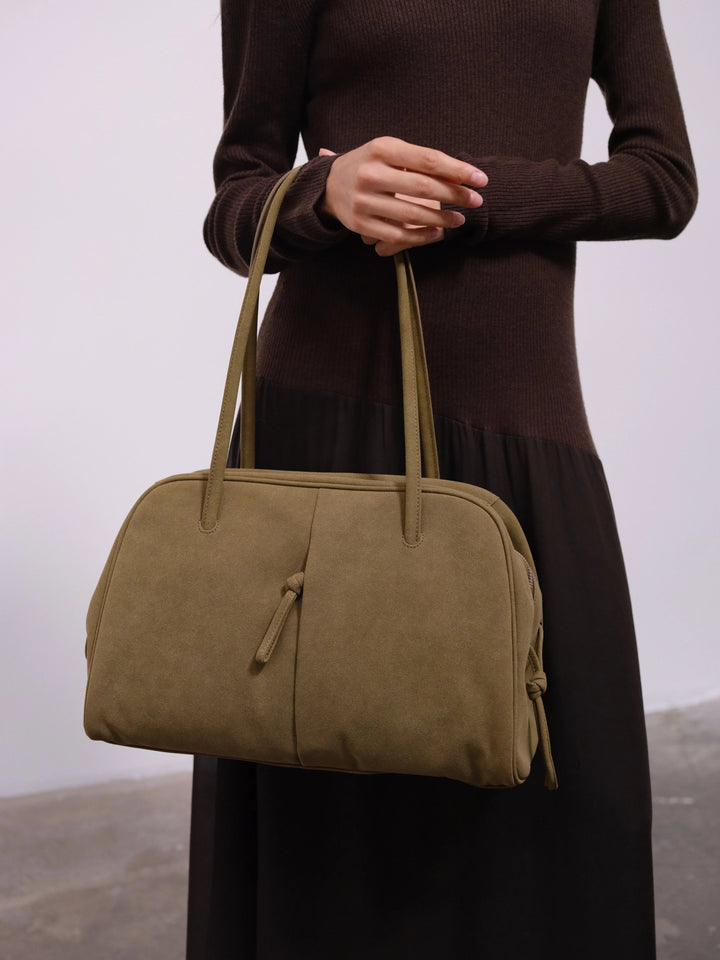 Brooklyn Bag | Suede Khaki