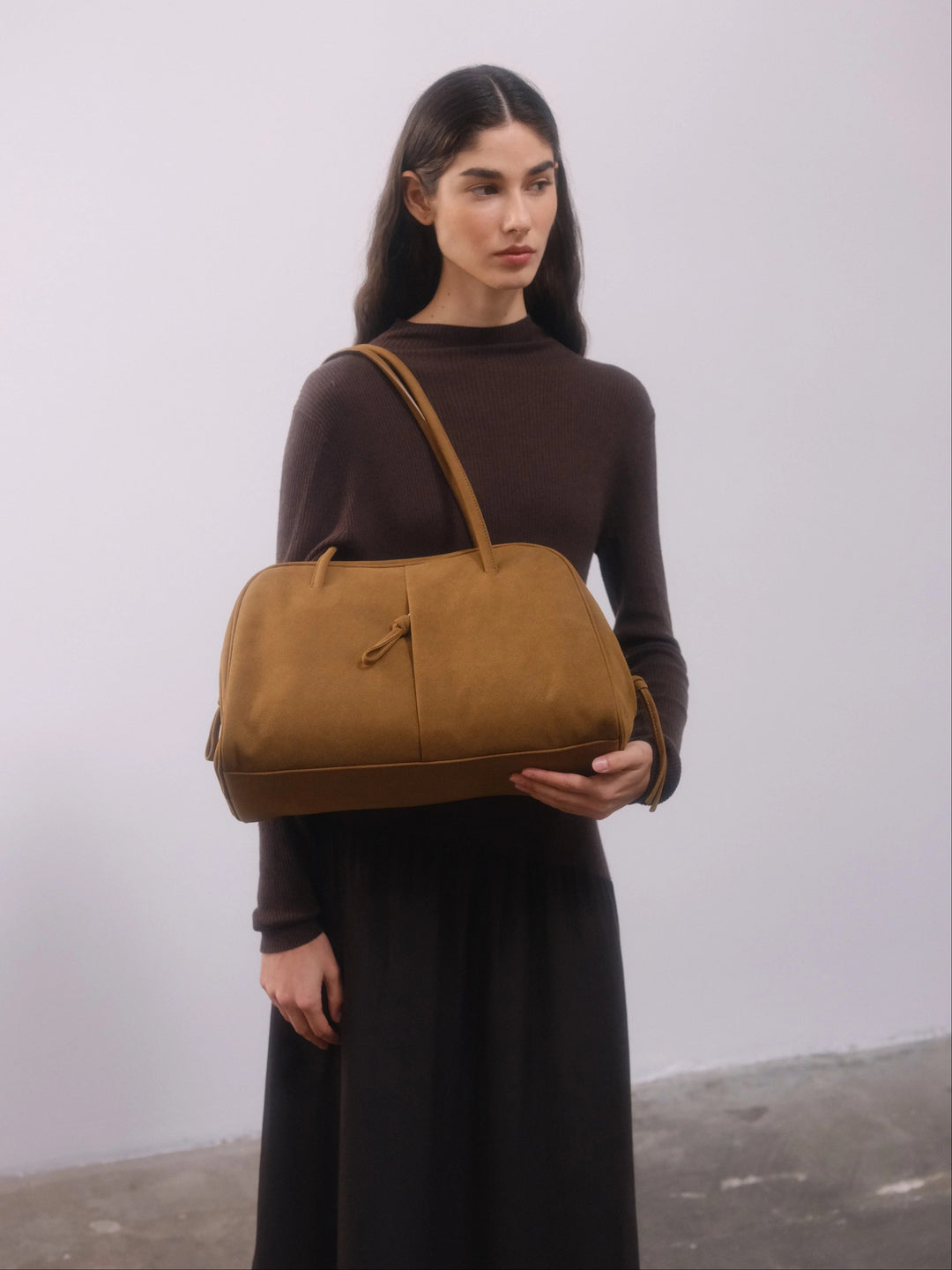 Brooklyn Bag | Suede Brown