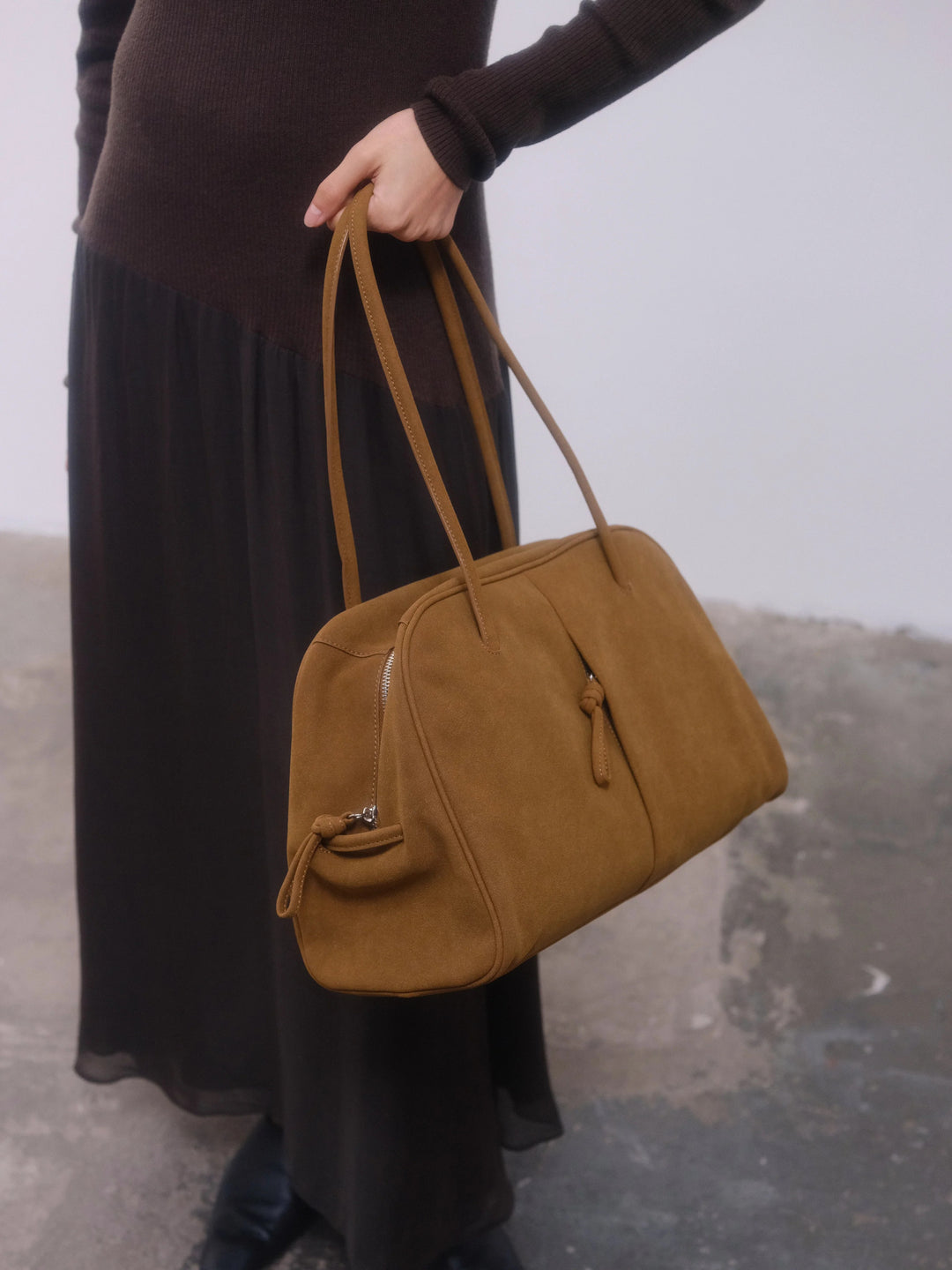 Brooklyn Bag | Suede Brown