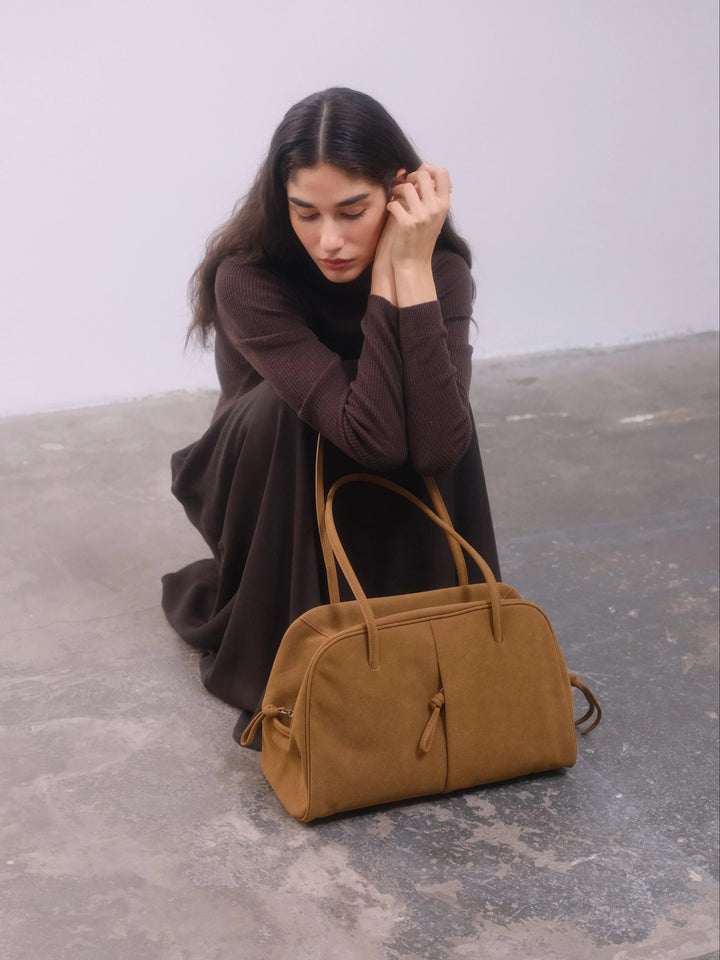 Brooklyn Bag | Suede Brown