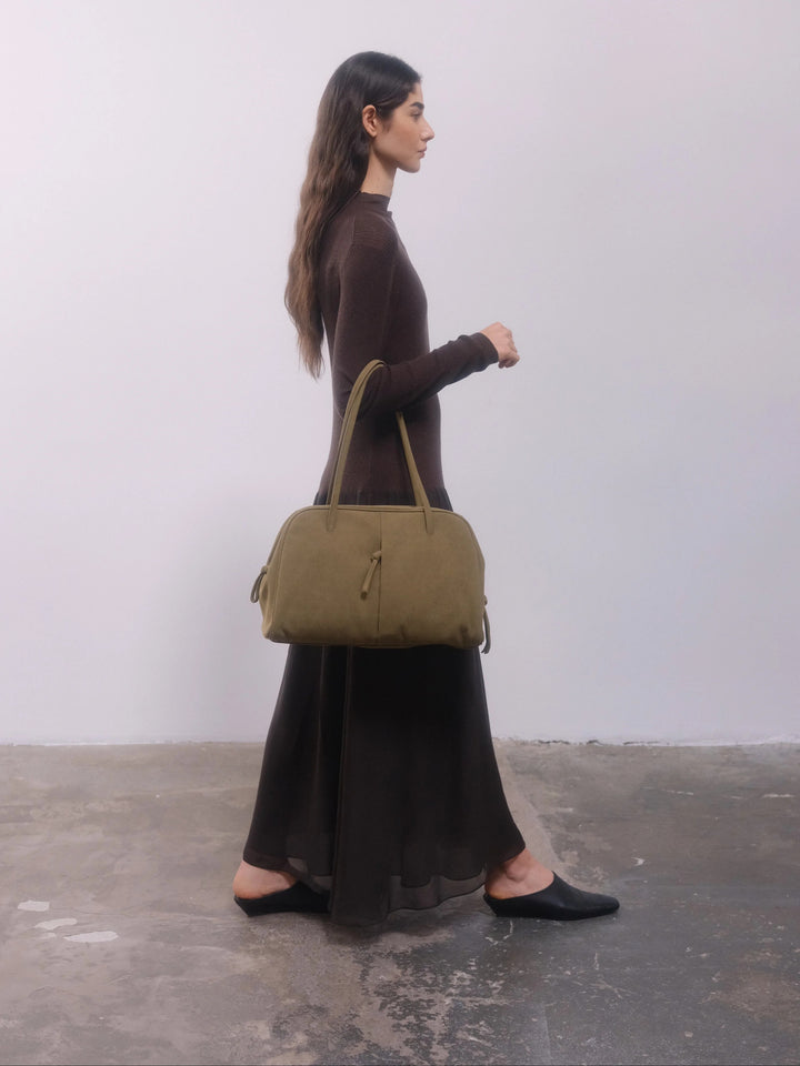 Brooklyn Bag | Suede Khaki