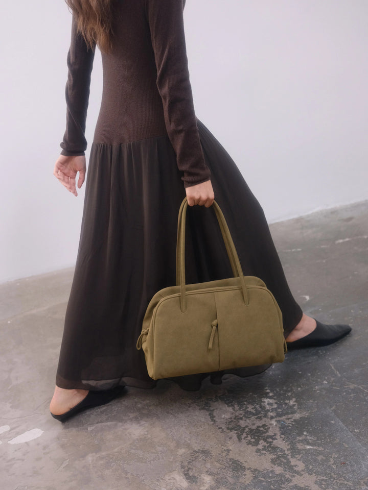 Brooklyn Bag | Suede Khaki